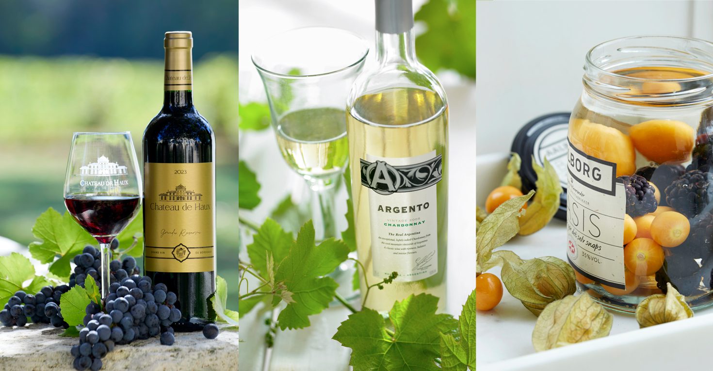 Vinfotografering — vinflasker og glas